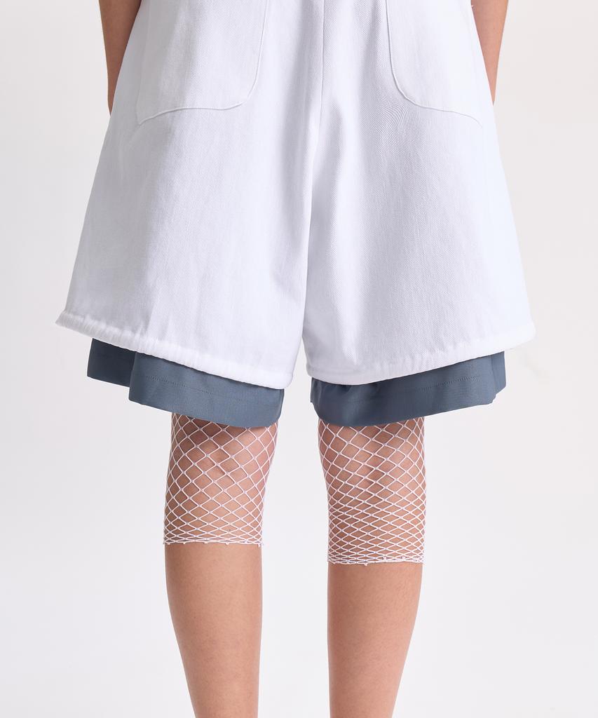 GYEONG Layered Shorts_White
