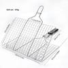 BBQ Grilling Baskets Non Stick Folding Grill Basket Stainless Steel Barbecue Grill Basket for Fish Vegetables Steak Shrimp Chops