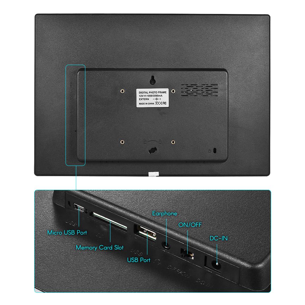 Andoer 15 Inch L Screen LED Digital Photo Frame Desktop Album 1280 * 800 HD Music/ Video/