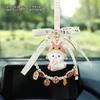 Креативный автомобильный кулон «Счастливый кролик», амулет, благословение, зеркало заднего вида, подвесной автомобильный орнамент, Декор, подарок на Рождество и Новый год для девочек