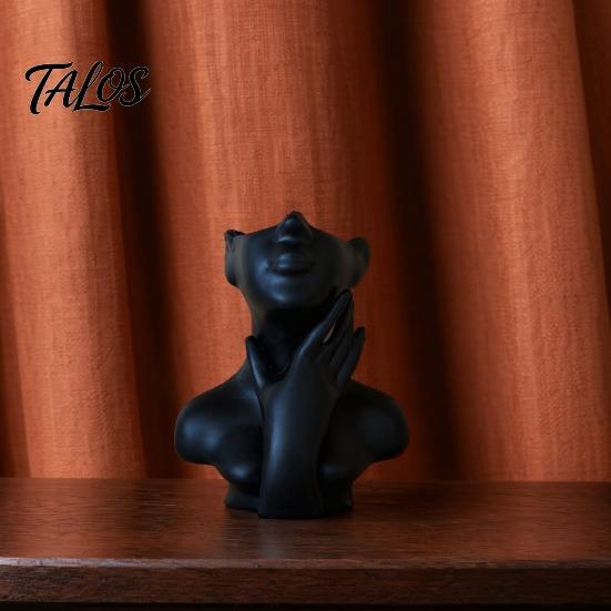 Talos 3D-печатная скульптура лица, подставка для ручек, эстетичная настольная организация, вместительная чашка-держатель для кистей для макияжа на стол, водонепроницаемое хранилище для портретов