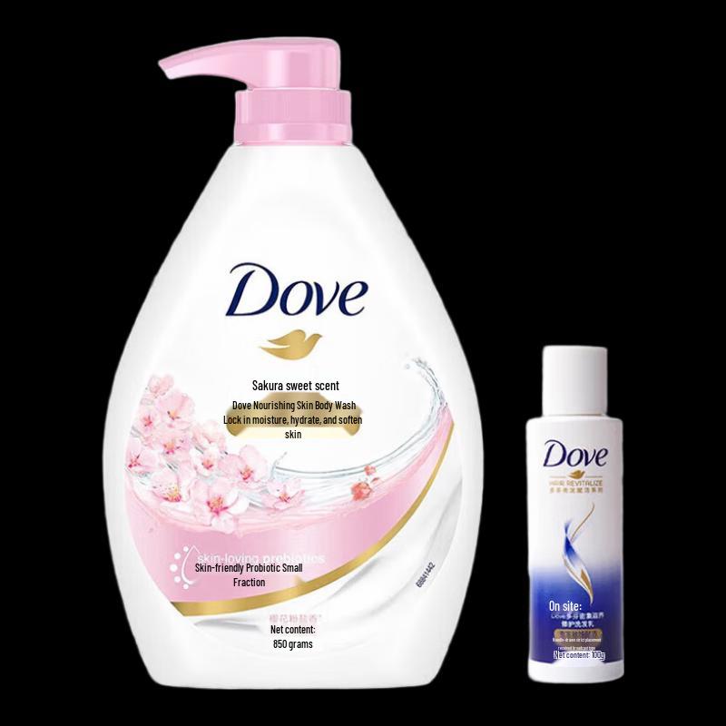 DOVE Гель для душа 'Цветение вишни' и случайный шампунь в наборе