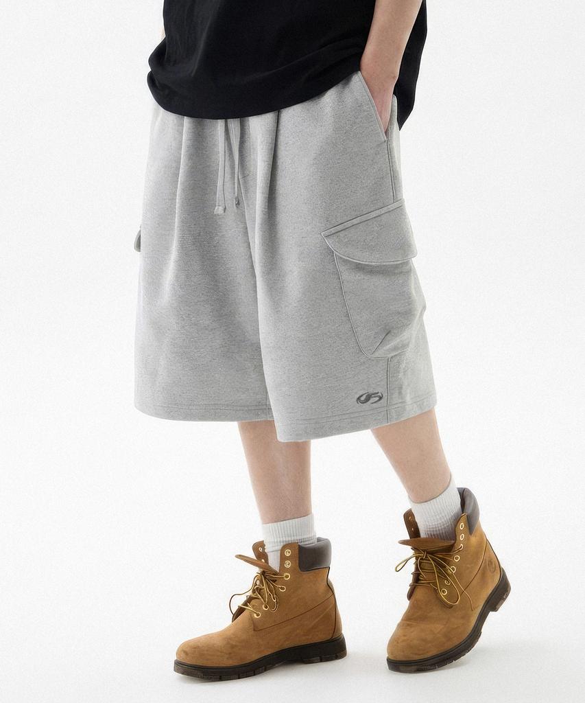 FILLUMINATE Cargo Bermuda Sweat Shorts - Melange Grey