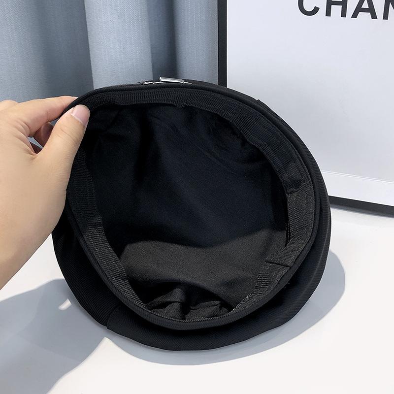 Chic Vintage-Inspired Beret Cap For Women - Lightweight Cotton, Adjustable Drawstring Closure, Perfect For Fall & Winter