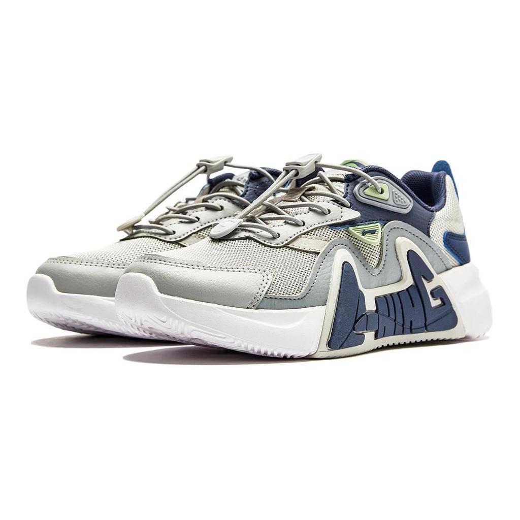 Li Ning Kids Ln 90 Fly V3 Удобная простая нескользящая износостойкая повседневная обувь Детская повседневная обувь Серо-голубой YKCU066-5