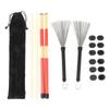 Набор барабанных палочек Rute Brush Damper Drum Set Музыкальные инструменты Аксессуары для игры с сумкой M02763