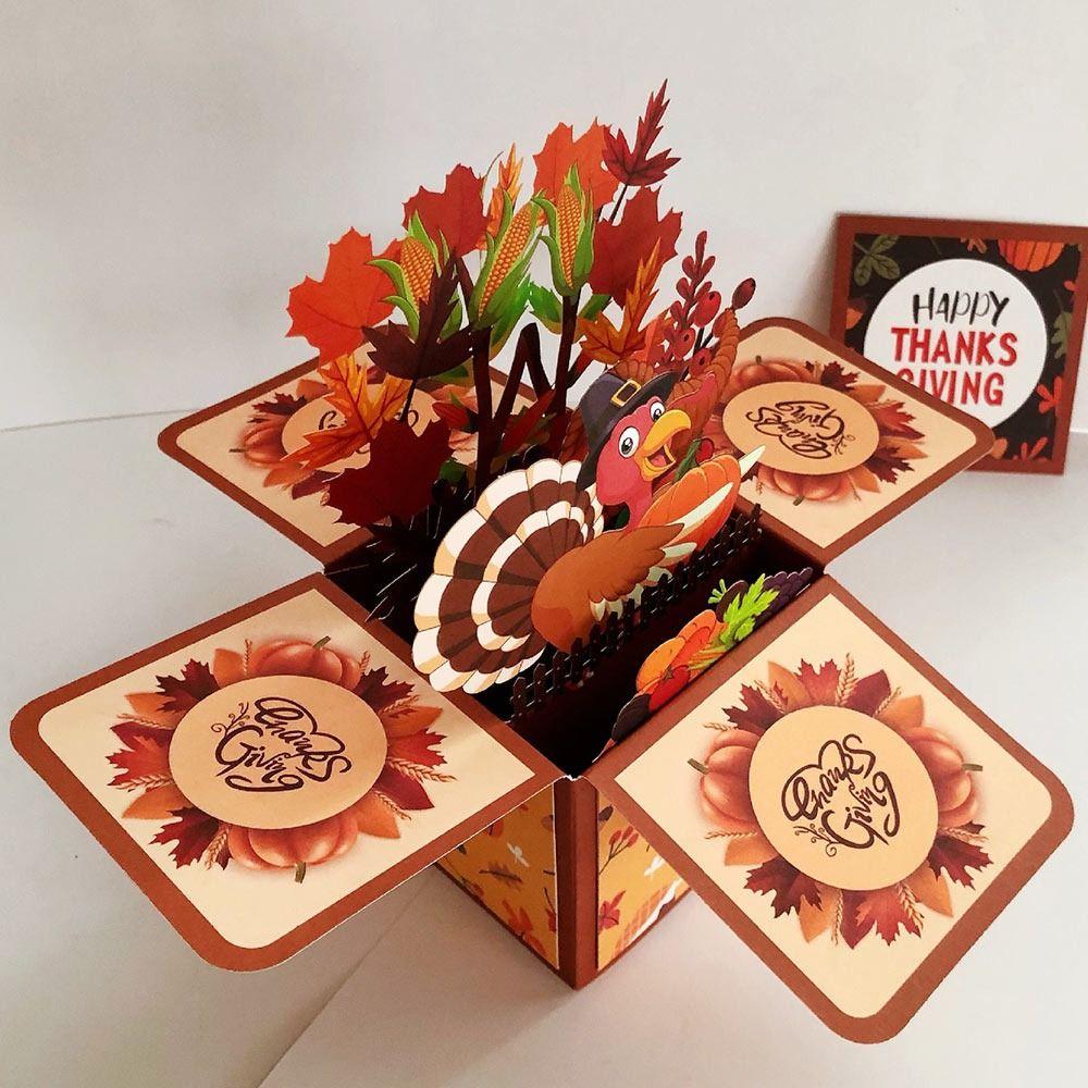 Bloom Bouquet Flower Girlfriend Paper Flowers 3D Pops-up Bouquet Rose/Lily/Sunflower Greeting Card