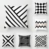 Black Geometric Square Pillowcase Printing Car Sofa Office Chair Pillowcase Simple Home Decoration