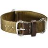 atelierCODEL NATO for the Ultimate Military Nylon and Leather Watch Band Width Khaki Strap, Artisan-Crafted Comfort, (Lug 19mm/20mm, Olive)