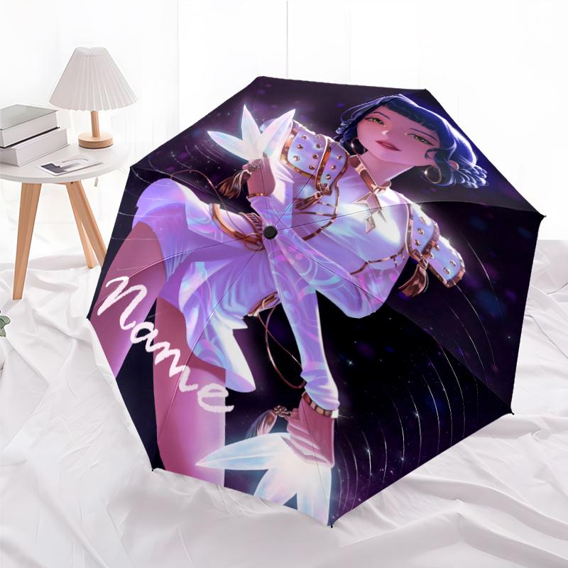 Personalized Name K-KPop Demon Hunters Print Umbrella - Automatic Open/Close, Eight-Rib Durable Frame, Automatic Folding Umbrella