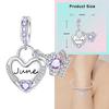 925 Silver 12 Months Birthstone Heart-shaped Beads Charms Fit Original Bracelet Charm Beads Necklace Diy Female Jewelry