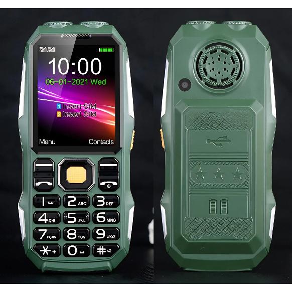 Low Price Rough Phone Big Battery Push-Button Quick Call 3 Sims Loud Speaker Two Torch GSM 2G Large Display Durable Senior Phone