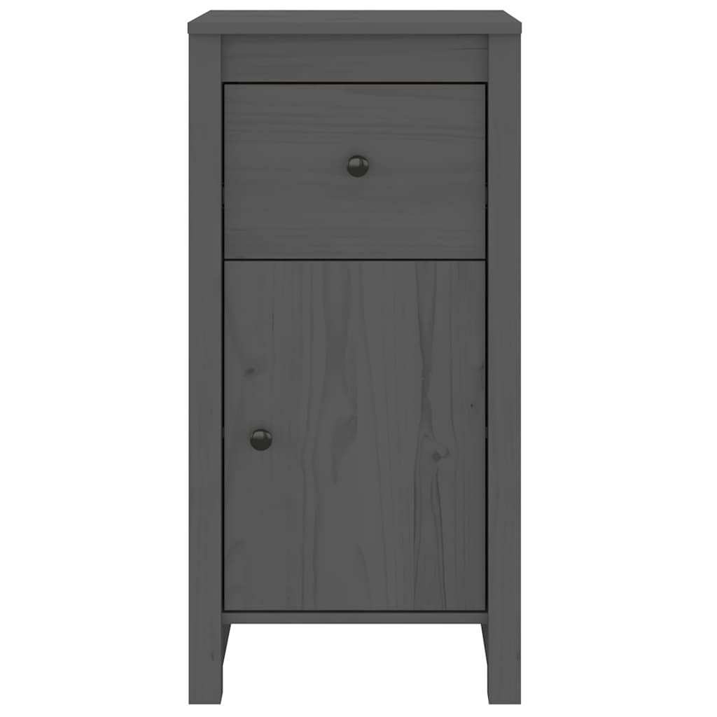 Sideboards 2 Pack Gray 40x35x80 cm Solid Pine Wood