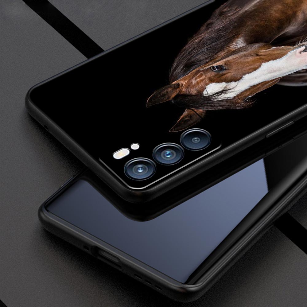 Чехол для телефона с изображением животного Лошадь для Oppo A17 A31 A54 A57 A78 A79 A98 Find X5 X6 Reno 6 7 8 10 11 12 13 F Pro 5G Мягкий ТПУ Чехол Funda Сумка