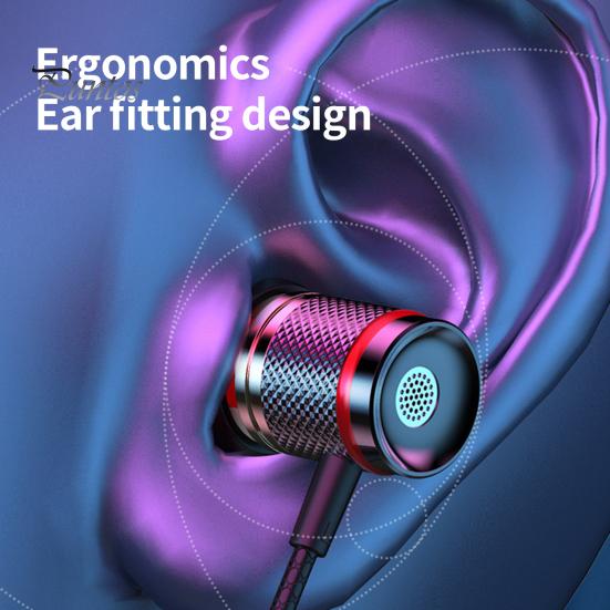 Sound Noise Reduction Earphone Stereo Ergonomic Composite Diaphragm Plug Play 35mmtypec Ports Digital Decoding Chips Wired Earphone For Office