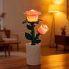 Creative Cross-border Modern ABS Building Blocks for Rose Nightlight DIY Small Indoor Table Lamp Desktop Ornaments Gift