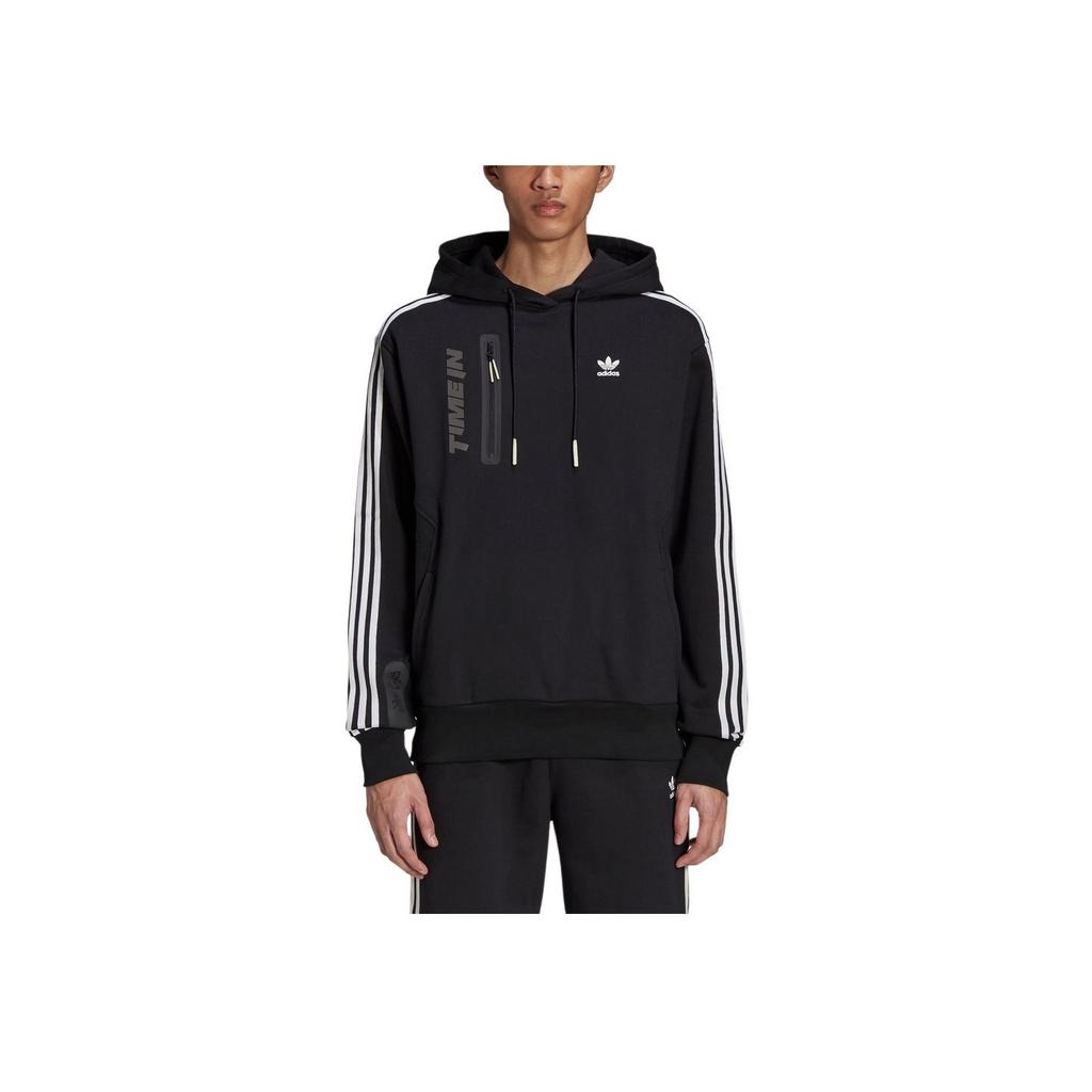 Adidas Мужская толстовка с капюшоном Originals Ninja с логотипом трилистника, черная GP2313