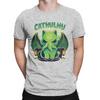 Cute CATHULHU Men T Shirt Call of Cthulhu Vintage Tees Short Sleeve Crew Neck T-Shirt Cotton Gift Idea Clothes