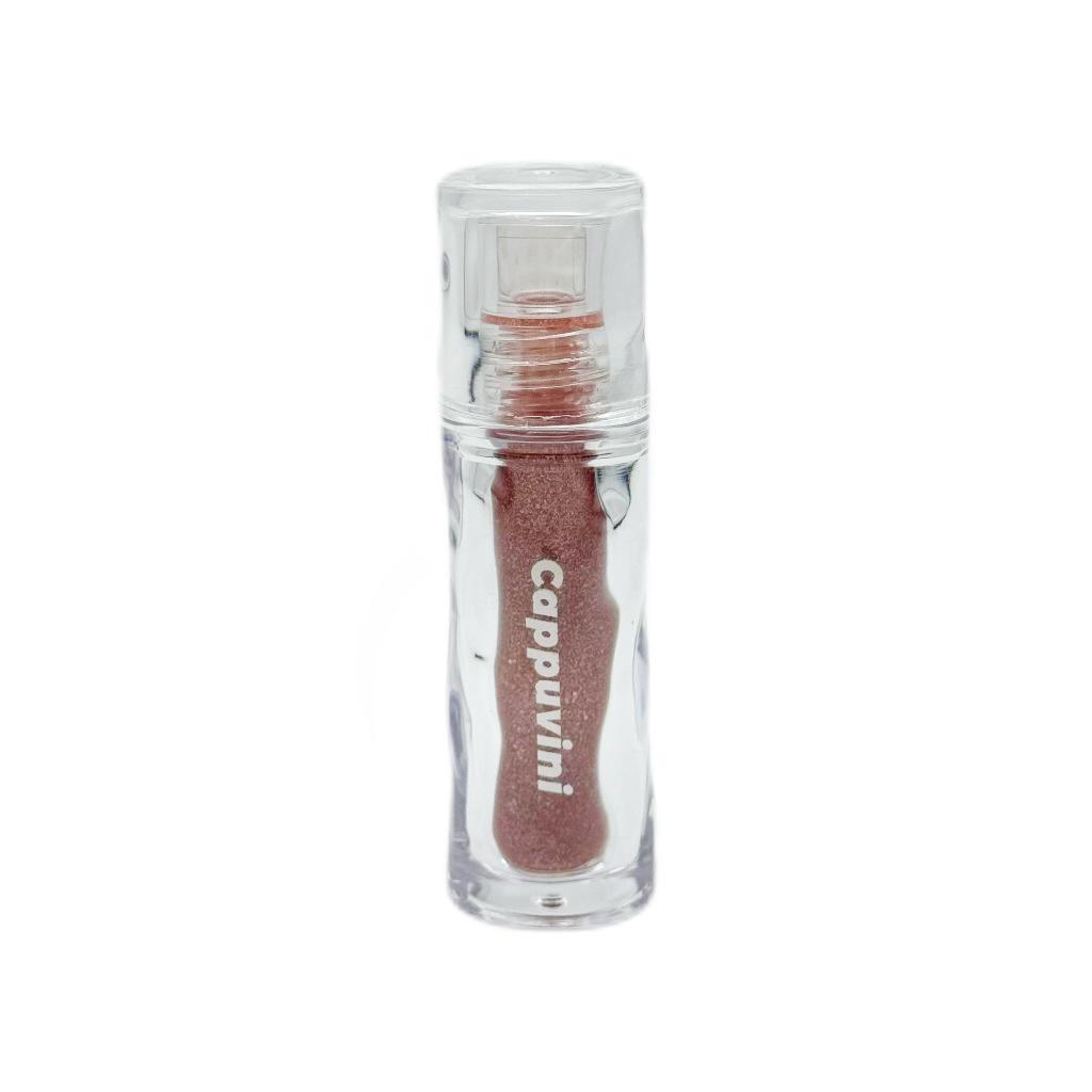 Блеск для губ Cappuvini Water-Glow Bling: Жемчужное Сияние, Увлажненные Пухлые Губы, Осветляющее Покрытие.