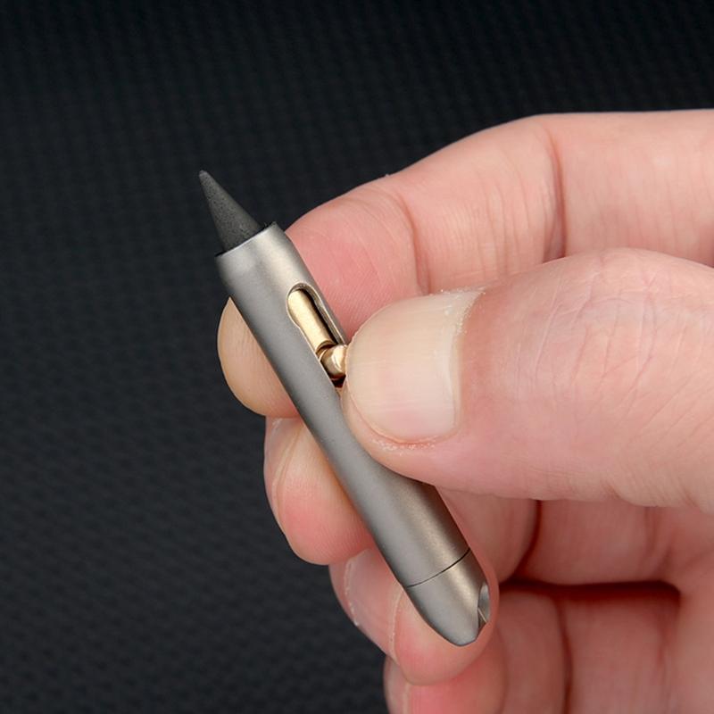 Мини-вечный карандаш для кемпинга и походов, компактная мини-ручка из сплава для письма для кемпинга на открытом воздухе и путешествий