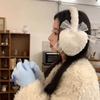 Кружевные зимние плюшевые наушники с утолщенными ушными раковинами и милым бантом, согревающие уши для дам