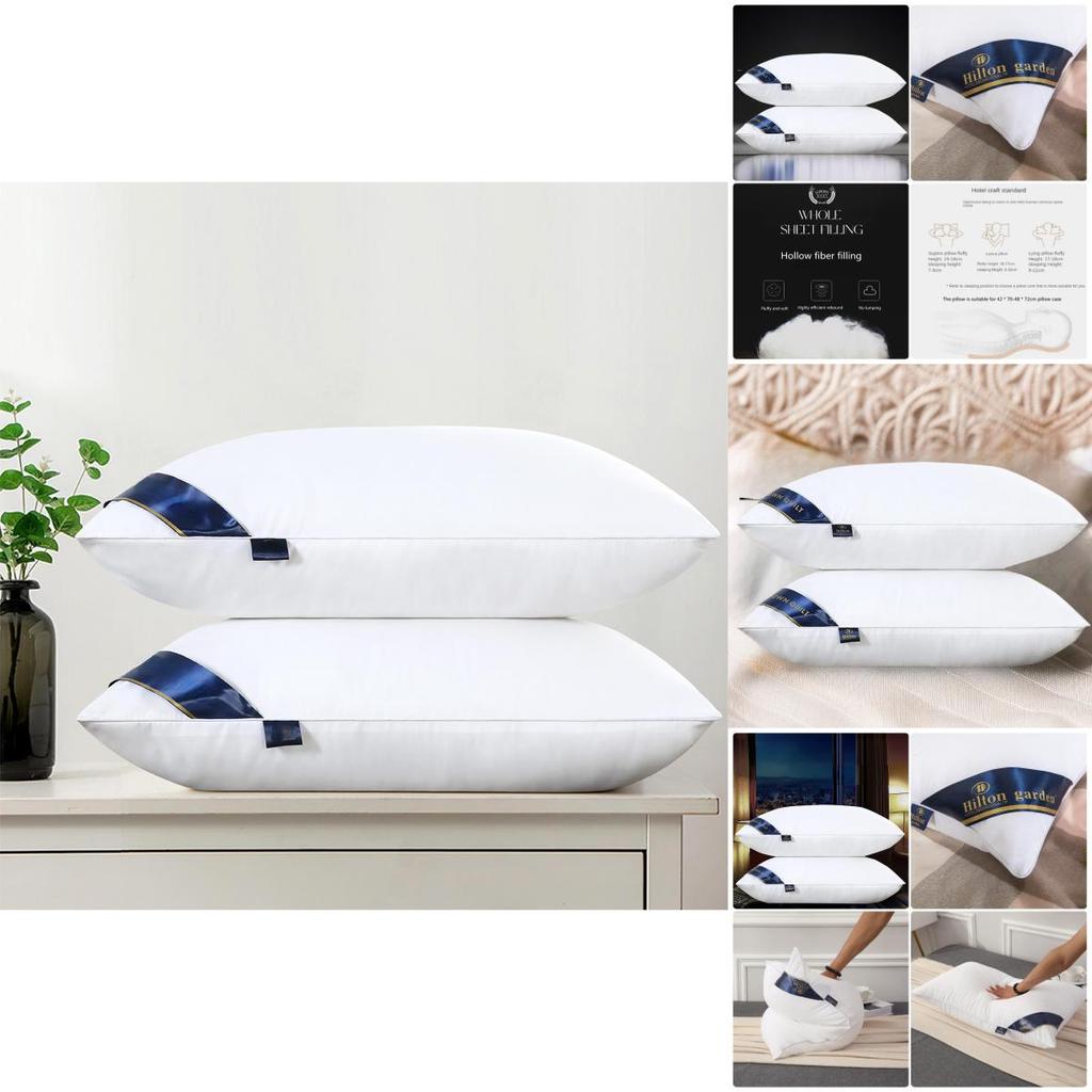 Подушка Hilton Hotel Высокая и Низкая Регулируемая Подушка для Поддержки Шеи для Одиночного Использования