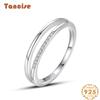 Tancise Classic стерлингового серебра 925 пробы кольцо с цирконом женские ювелирные изделия свадебное обещание вечерние подарок