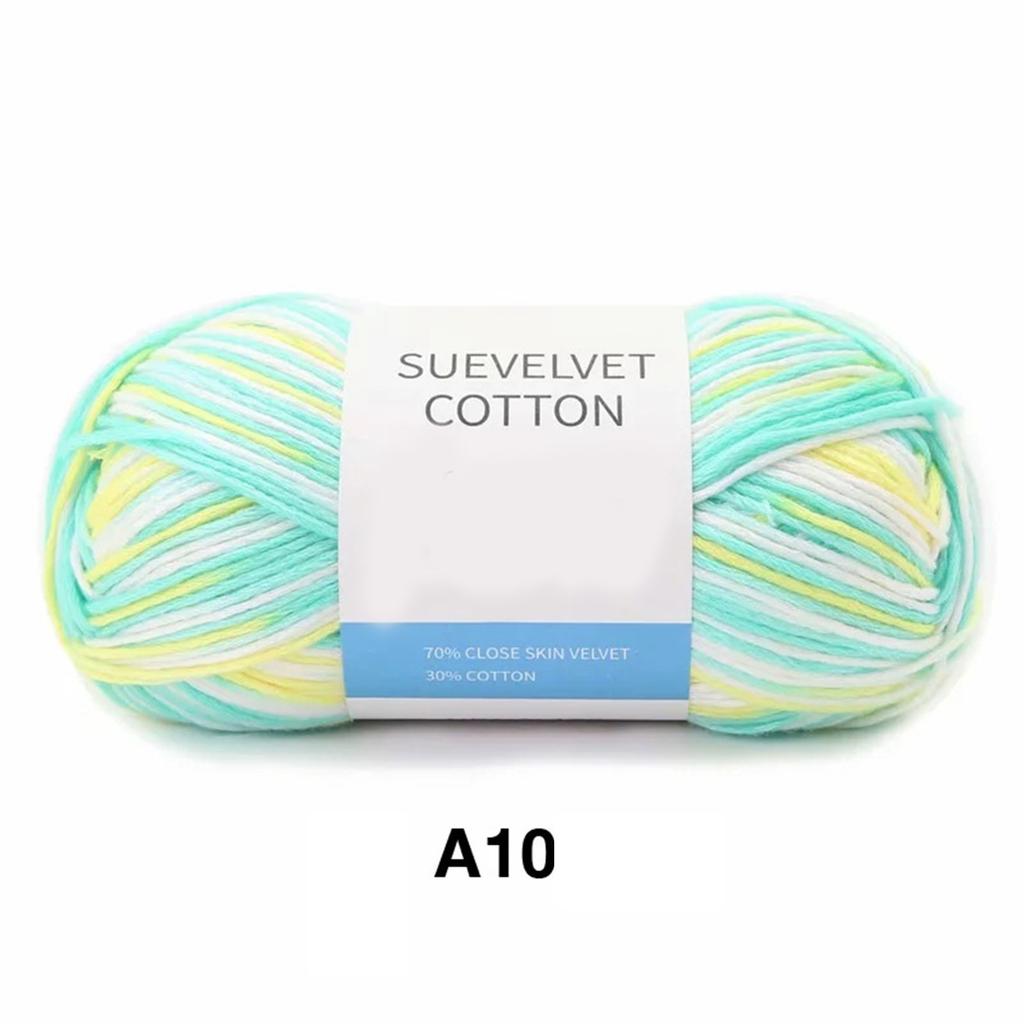 Crochet Yarn Knitting Cotton Yarn for DIY Hats Sweater Scarf Handcrafts Yarn Gradient Color Yarn for Crocheting Knitting