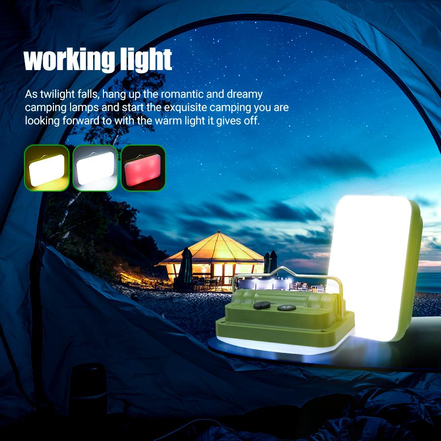 Mini LED Camping Lamp USB Rechargeable Portable Light Outdoor Portable Hook Tent Lamp Fishing Emergency Lighting Working Lantern