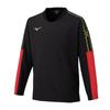 Mizuno MC Line Tough Breaker Tough PLUS Тренировочная футболка XL, Водоотталкивающая, Для ношения, 32MEC181, Унисекс, Черный,