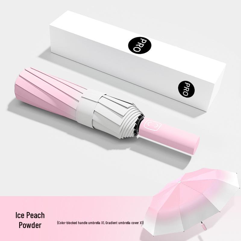 Мужской большой ветрозащитный складной зонт: Усиленный, Прочный, Двойного назначения для Солнца и Дождя