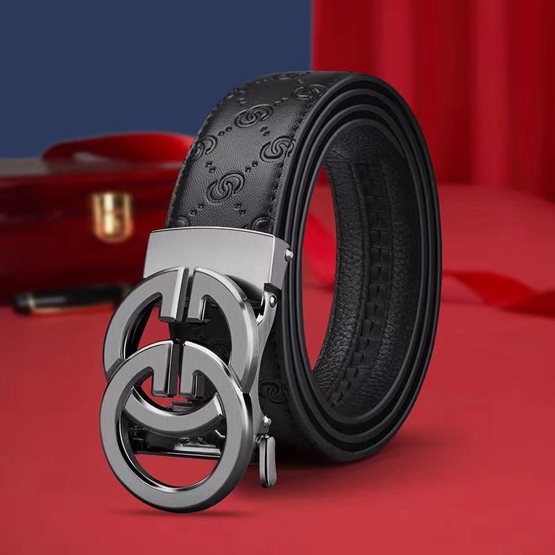 Мужской ремень из тисненой кожи с пряжкой из высококачественного сплава — повседневный и стильный