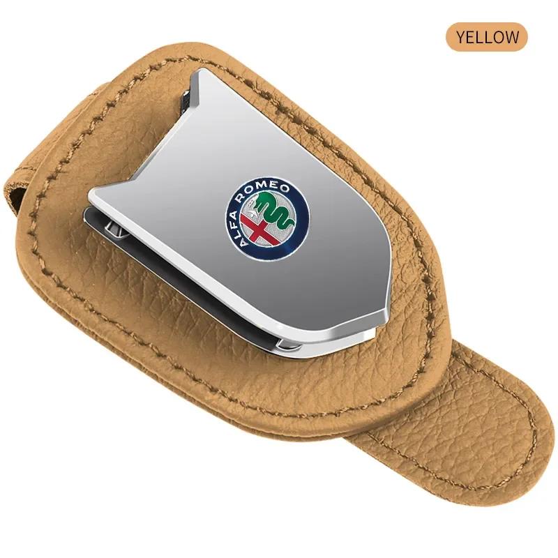 Car Sticker For Alfa Romeo 159 147 Car Glasses Clip Sun Visor Sunglasses Holder Storage Clip For Alfa Romeo Giulia Giulietta 156QX1