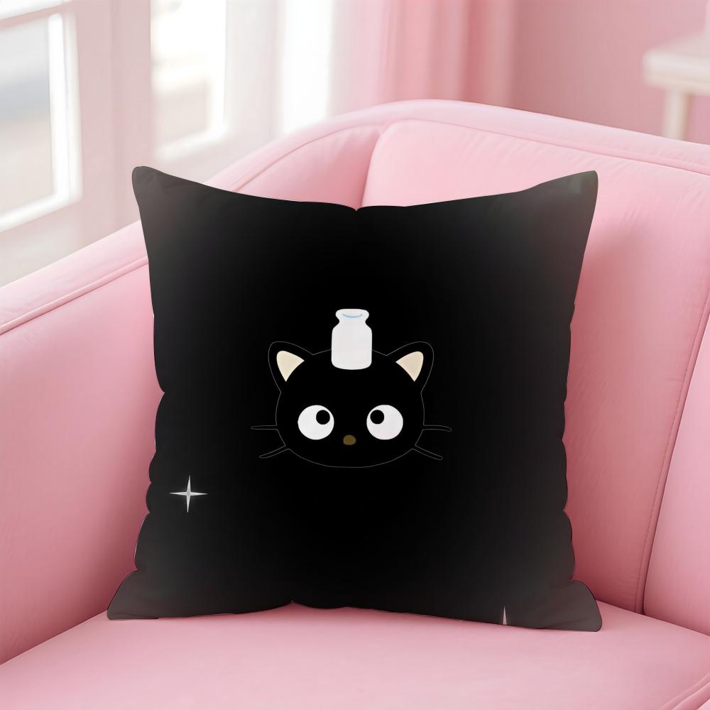 Literary Cat Cute CCChococatC Cushion Cover Pillow Case Soft Skin Friendly Fabric Concealed Zipper