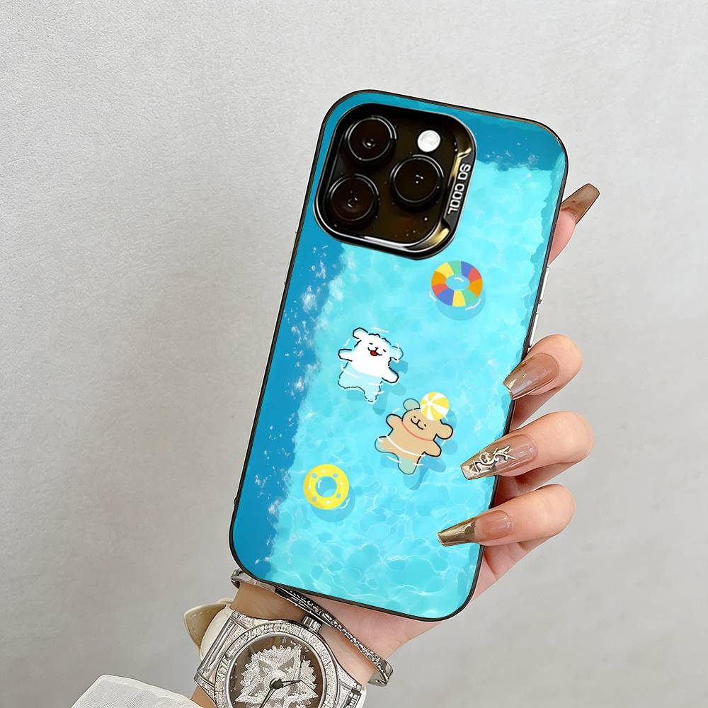 Красивый мультяшный чехол для телефона iPhone 17,16,15,14,13,12,11 Plus,Pro Max,XS,Разноцветный Серебристый чехол для телефона Funda Cover