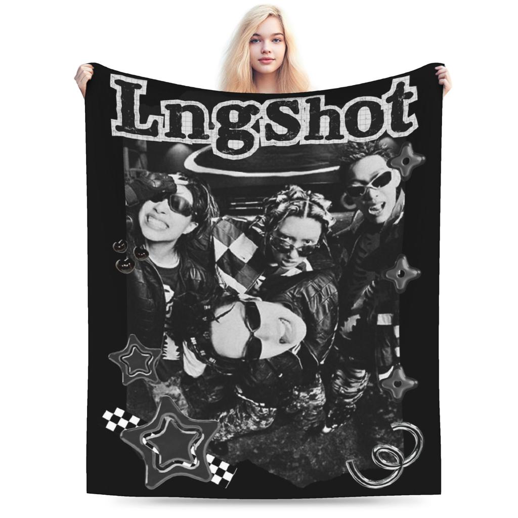 Kpop Group Lngshot Print Blanket For Men Women Warm Cozy Fluffy Throw Blankets for Bed 50x60 Inches Multi-size