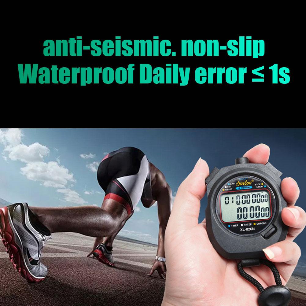Multi-Function Digital Stopwatch Large Display Countdown Timer Handheld Chronograph for Sports Coaches Swimming Running Training