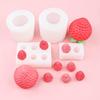 Большая силиконовая форма для клубники для ароматической свечи, мыла ручной работы, диффузорного камня, гипса, шоколадного торта и изготовления украшений