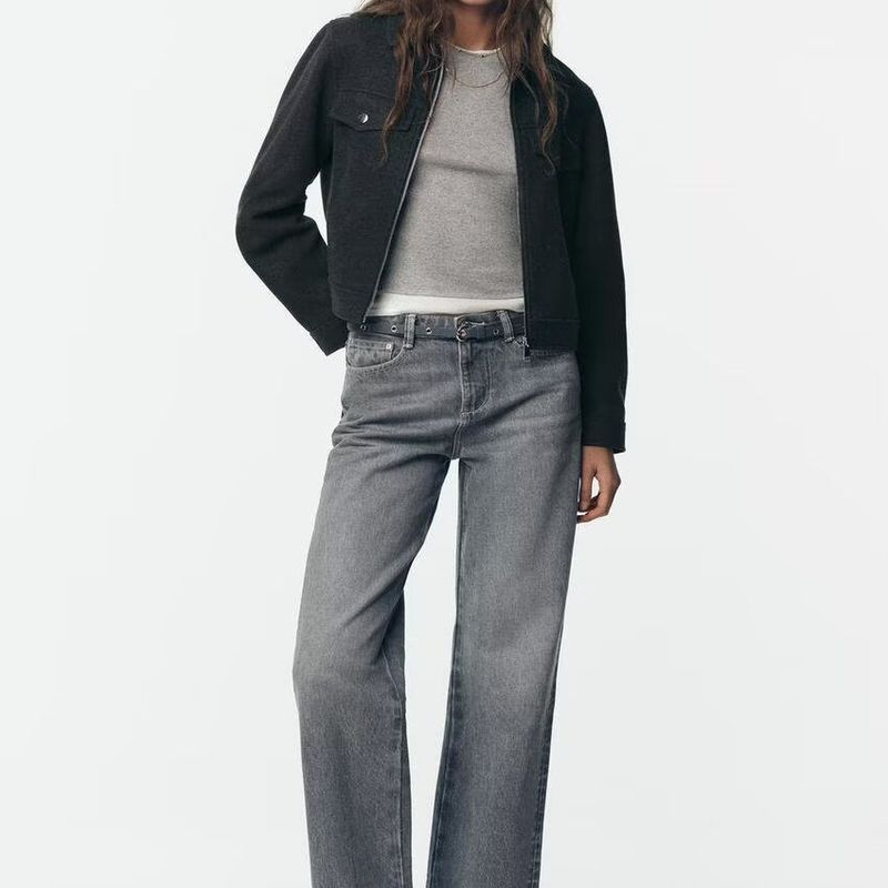 Za Autumn New Women Clothes 2025 Western Style Versitile Fashion Soft Zip-up Jacket 3046267