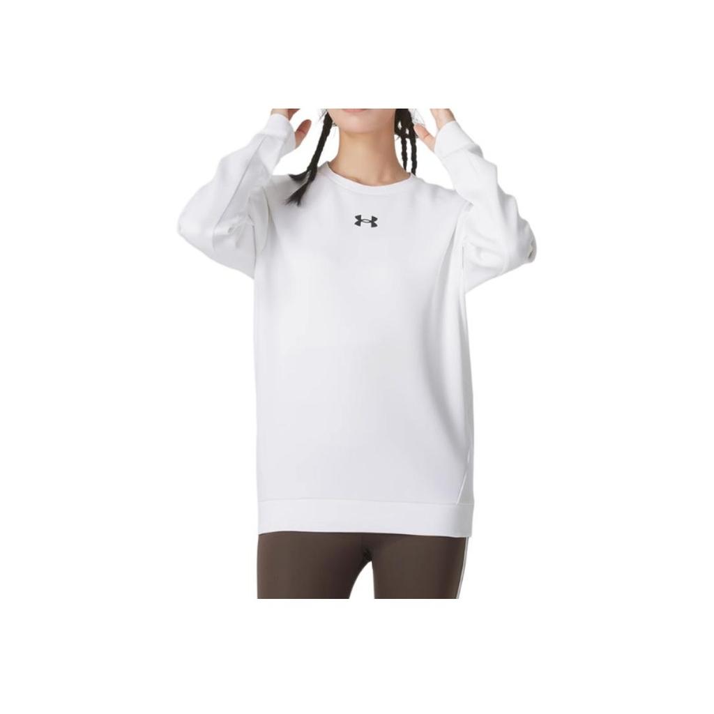 Under Armour Sports Lifestyle Series Logo Casual Fitness Crewneck Sweatshirt Unisex Sweatshirt White 23600306-100
