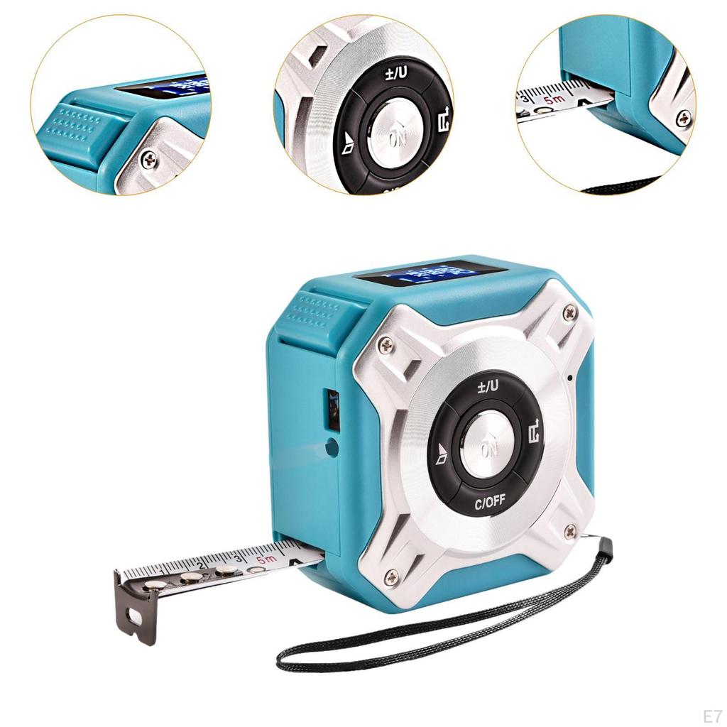 2 в 1 рулетка с подсветкой 131 фут дальномер и 16 футов ручной измеритель черный и