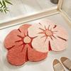 Flower Shaped Cute Bathroom Mats Luxury Fluffy Thick Shaggy Bath Rugs Carpets Microfiber Tufted Mat