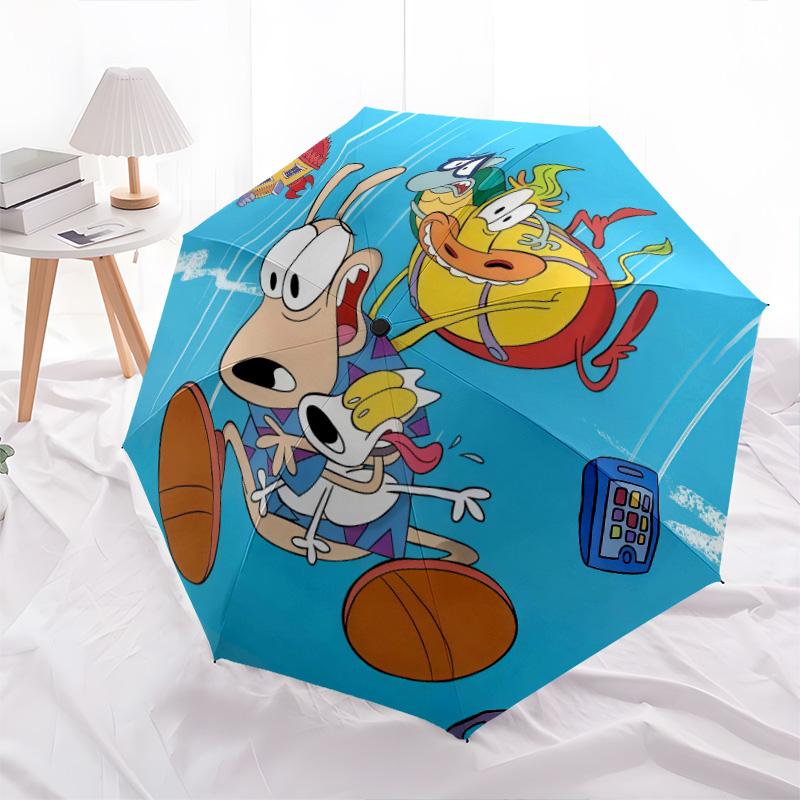 Rockopattern, automatic folding umbrella, portable and foldable design, 8 ribs, a Christmas or birthday gift.