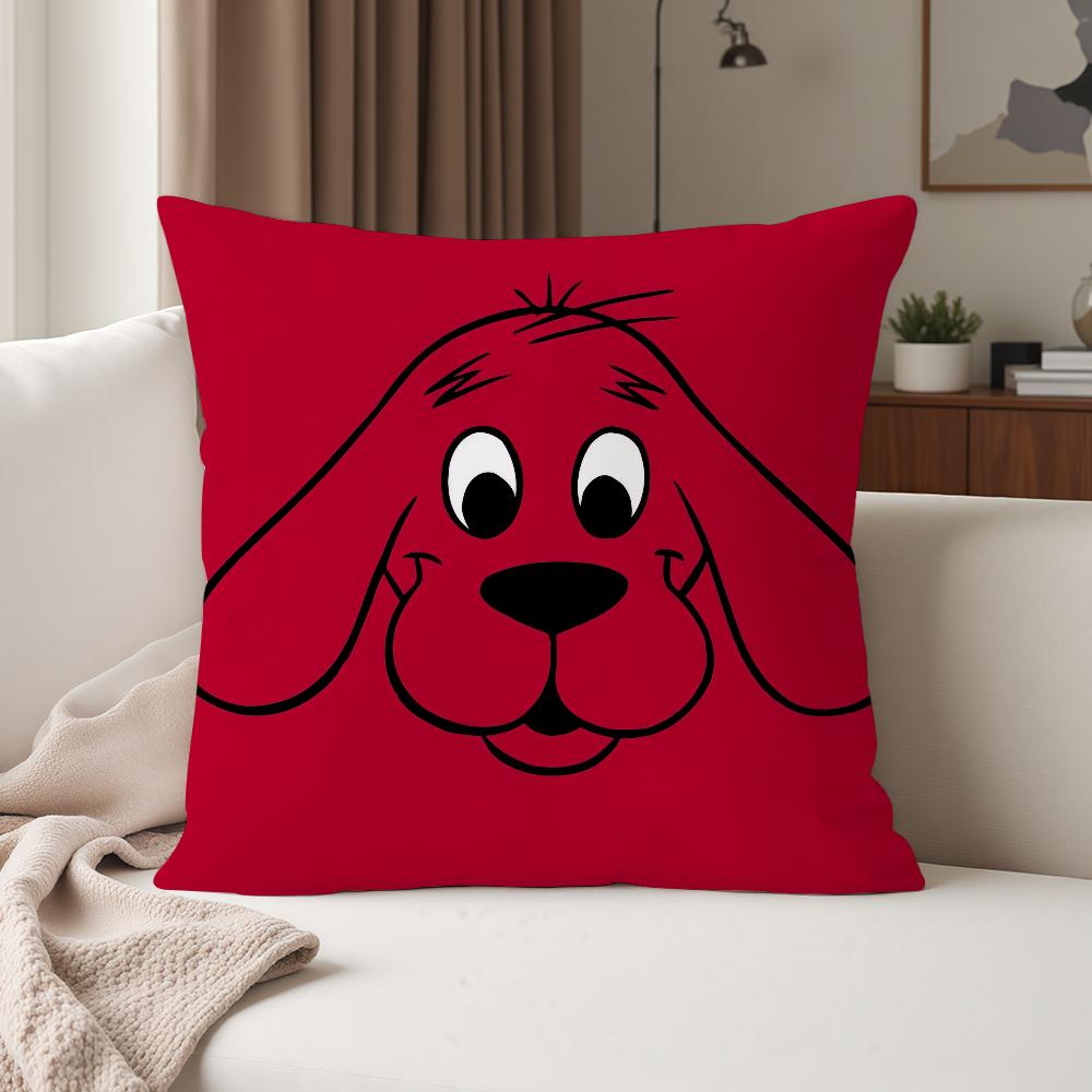 Cartoon Cclifford The Big Red Dog Pillow Case Suitable For Bedrooms Living Rooms Cars Home Decoration