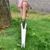 5-in-1 Garden Trowel Stainless Steel Weed Remover with Wooden Handle Multipurpose Hand Weeder for Easy Weed Removal Planting Transplanting