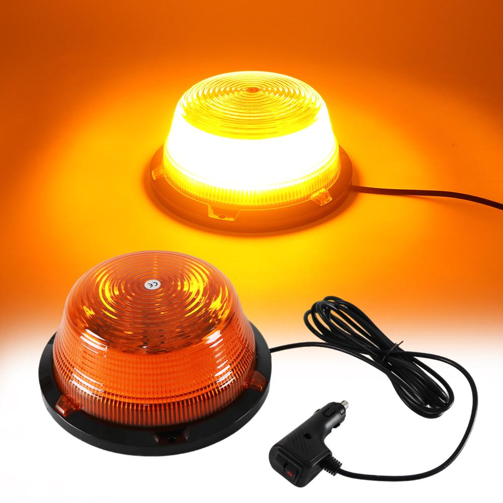 Car Truck Roof Top Warning Light Emergency 90 LED Strobe Light Flashing Beacon With Magnetic Base For Security Auto 12V 24V