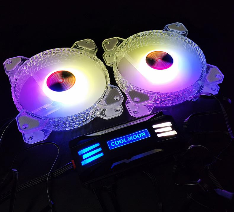 Контроллер вентилятора ARGB Sync 5 В 3-контактный с ШИМ-регулировкой температуры и беспроводным пультом дистанционного управления