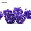 7 Pcs Purple White Squid Metal Dice Hollow Metal Polyhedral Dice Set Suitable for Role-Playing RPG  Board Game Card Game