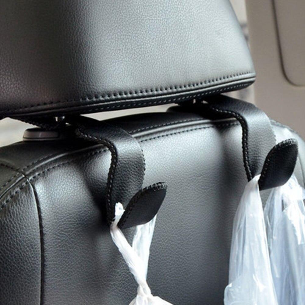 Держатель для хранения для автомобильных подголовников, крючки, подвесные кошельки, автозастежка, органайзер на заднее сиденье, искусственная кожа, задняя стойка