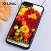 Krajews Желтый букет Мягкий чехол для телефона для iPhone 14 5 SE 6s 7 8 plus X XR XS 11 12 13 pro max Samsung Galaxy S21 S22ultra